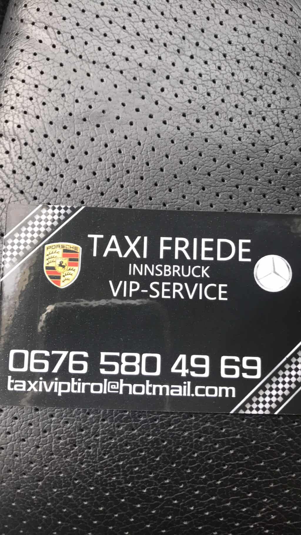 taxi friede innsbruck vip service