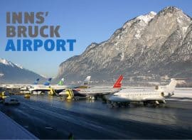 Innsbruck Airport with logo
