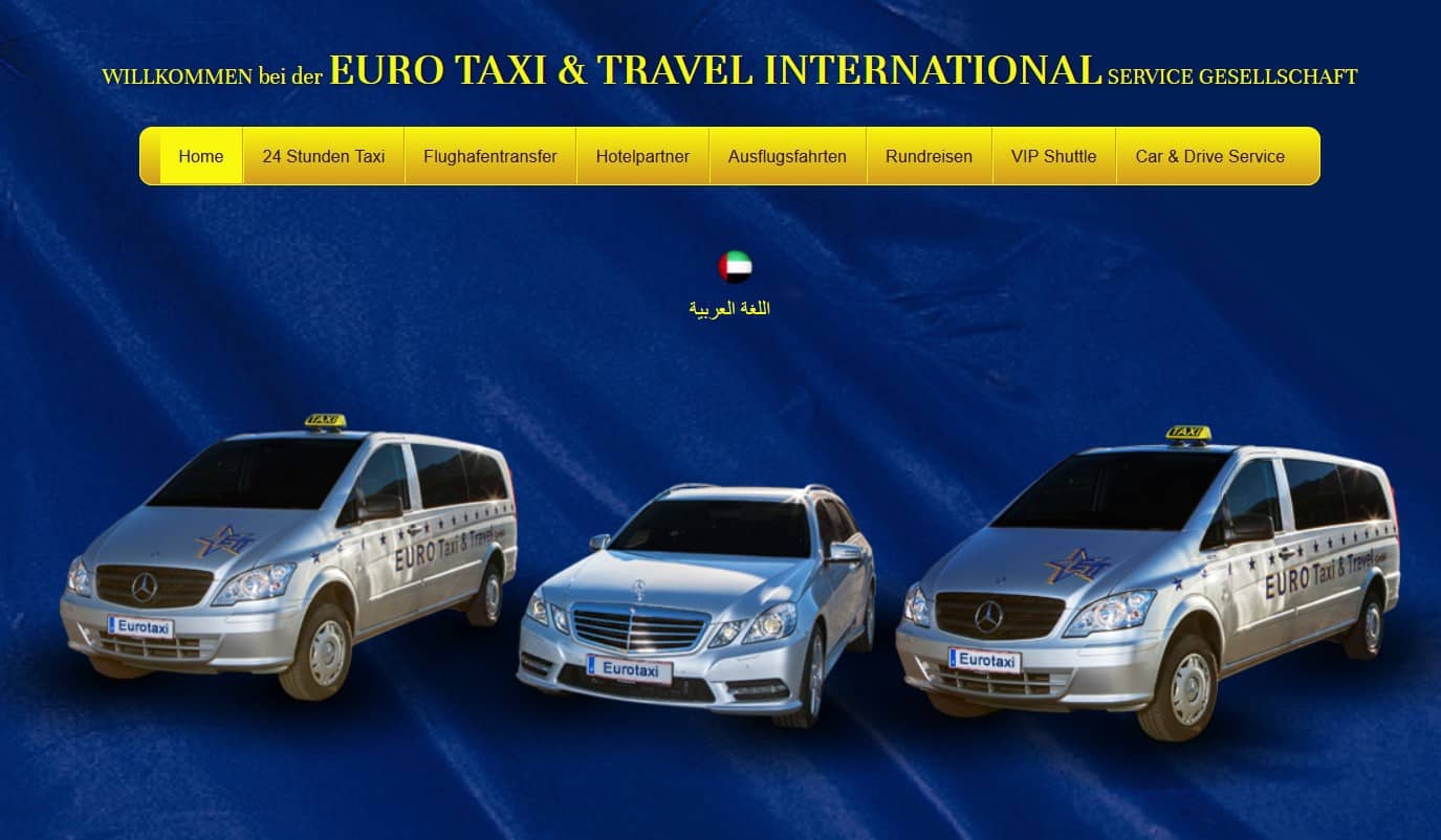 euro taxi bild mit drei mercedes